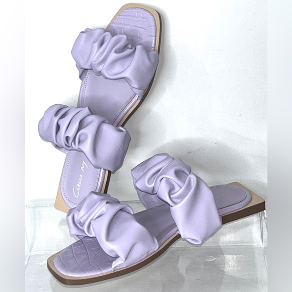 Circus by Sam Edelman Shoes - CIRCUS NY by Sam Edelman Ruched Iggy Slides Sandal Flats in Wild Orchid Sz 8 NEW